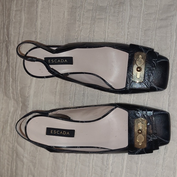 ESCADA☆Leather Sling back pump - Picture 3 of 10